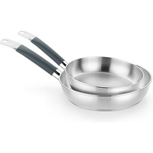 BRA Master | Set di padelle 24-28 cm, Acciaio Inox