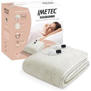 Imetec Scaldasonno Adapto - Scaldaletto matrimoniale 195x165 lana merino