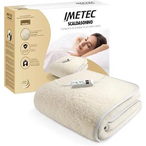 Imetec Scaldasonno - Scaldaletto singolo 150x80 lana merino