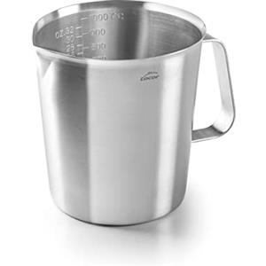 LACOR - 62741 - Caraffa graduata, misurino, misuratore dei liquidi, in acciaio inox, senza BPA, 11,5 cm, 1 l
