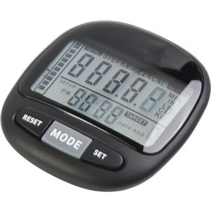 UTTASU Contapassi 3D con clip e cordino, distanza digitale in km e miglia, contatore di calorie, memoria di 7 giorni, grande display, non è necessario uno smartphone