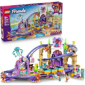 LEGO Friends Montagne Russe della Sirenetta - Giocattolo Interattivo con 3 Carrozze, Negozio, 5 Mini Bamboline e Accessori - Idea Regalo di Compleanno per Bambine da 8 Anni in su - 42703
