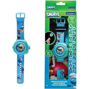 Lexibook, I Puffi, Orologio da Polso Regolabile con Schermo Digitale e 20 proiezioni dell'Universo dei Puffi, per Bambini, DMW050SFLXB