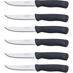 Arcos Coltelli da tavolo - Coltello da bistecca - Lama in acciaio inox NITRUM 110 mm - Manico in polipropilene - Colore nero (6)