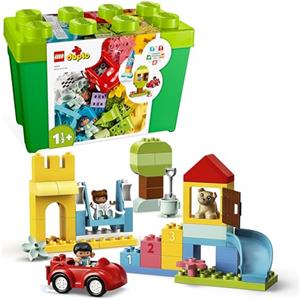 LEGO DUPLO Deluxe Brick Box - Fine Motor Skills Toys for 1+ Year Old Boys & Girls - incl. a Car, Number Bricks & Animal Figures, plus Toy Storage - 10914
