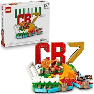 LEGO Editions Cristiano Ronaldo - Highlights Calcistici Giocattolo - Modello 3D da Esposizione con Minifigure da Collezione - Decorazione Camera da Letto - Regalo Bambini e Bambine da 10 Anni - 43012