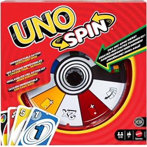 Mattel Games UNO Spin, gioco di carte, 2-10 giocatori, 7+ anni