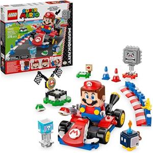 LEGO Mario Kart - Interattivo e Kart Standard - Percorso di Gara con Macchina Giocattolo, 3 Figure, Podio e Barriere - Regalo da Gaming per Bambini e Bambine da 7 Anni in su - 72043