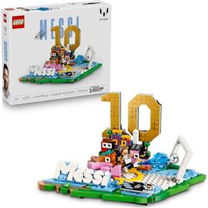 LEGO Editions Lionel Messi - Highlights Calcistici Giocattolo - Modello 3D da Esposizione con Minifigure da Collezione - Decorazione Camera da Letto - Regalo per Bambini e Bambine da 10 Anni - 43011