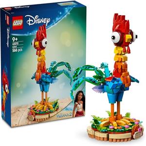 LEGO ǀ Disney Oceania 2 Heihei Giocattolo da Costruire - Gioco con Animale da Esposizione con Supporto, Testa Girevole, Ali, Piume e Coda Mobili - Regalo di Compleanno per Bambine da 9 Anni - 43272