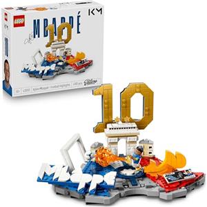 LEGO Editions Kylian Mbappé - Highlights Calcistici Giocattolo - Modello 3D da Esposizione con Minifigure da Collezione - Decorazione Camera da Letto - Regalo per Bambini e Bambine da 10 Anni - 43013
