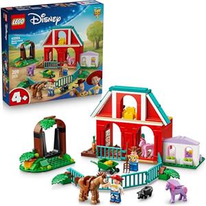LEGO | Disney Pixar Il Ranch dei Cavalli di Blaze - Giocattolo con le Minifigure di Woody e Jessie oltre a 3 Cavalli e un Maiale - Regalo per Bambine e Bambini da 4 Anni Fan di Toy Story 5-43304