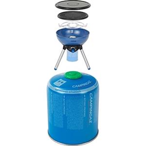 Campingaz Party Grill Piccola Griglia a Gas da Campeggio con Piastra Antiaderente e Portapentola + Cartuccia Gas CV 470 Plus