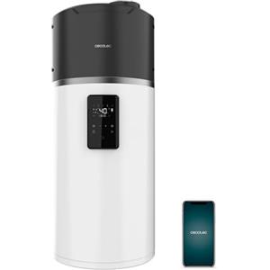 Cecotec Scaldabagno Elettrico 100Li Verticale con Display Touch AeroThermal 100L. Energia Sostenibile, Basso Consumo, Touch Screen, Controllo APP, R290, Temp. Fino a 75ºC