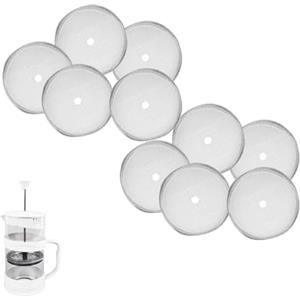 Beufee 10Pcs Schermo Filtrante Di Ricambio Per Pressa Francese, 150 Mesh French Press Filter 6.5 Cm Sostituzione Dello Schermo Del Filtro A Rete Riutilizzabile Per 350 Ml French Press