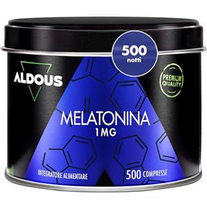 Aldous Bio Melatonina Pura 1mg - 500 Compresse (+16 Mesi)- Melatonina Forte Pura