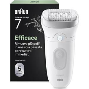 Braun Silk-Épil 7 Epilatore Elettrico Donna, 7-011, Argento