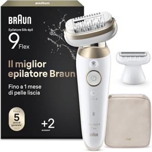 Braun Silk-Épil 9 Flex Epilatore Elettrico Donna, 9-041 3d, Oro