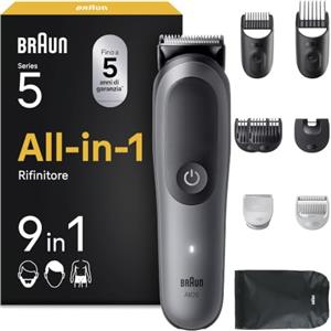 Braun Rifinitore All-in-One Serie 5, Accessori, Custodia, AIO5545 Grigio