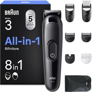 Braun Rasoio Elettrico Barba e Capelli Serie 3, Accessori, Custodia AIO3545