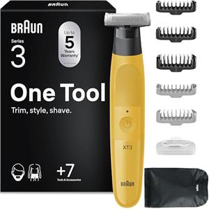 Braun Series XT3 Rasoio Elettrico Barba Tutto-In-Uno, XT3205 Giallo