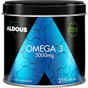 Aldous Bio Omega 3 Olio di Pesce - 3000mg Dose Alto Dosaggio - Acidi Grassi Essenziali