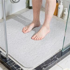COSYLAND Tappeto Doccia Antiscivolo 60x60cm - Tappetino Doccia Antiscivolo in PVC Morbido, Senza Ventose, con Drenaggio Rapido, Comfort per Piedi, per Bagno, Anziani e Bambini, Bianco