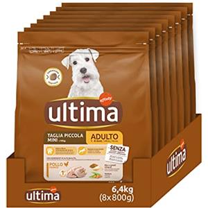 Ultima Taglia Piccola Adult Pollo - Crocchette per cani - Confezione da 8 x 800g - Totale 6,4kg