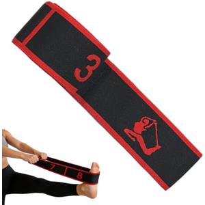 Generisch Fascia di resistenza con numerazione, attrezzatura da allenamento per yoga | Fascia elastica per pilates, per stretching, per adulti, atleti, principianti, professionisti, viaggiatori, casa, hotel