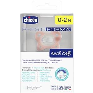 Chicco Physio Dual Soft Gommotto In Silicone 0-2m Colore Rosa