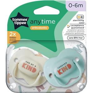 Tommee Tippee Anytime Succhietti 0-6 Mesi In Silicone Colori Assortiti 2 Pezzi