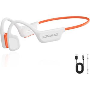 ZOVIMAX Cuffie a Conduzione Ossea Nuoto, IPX8, Bluetooth 6.0, MP3 8 GB | 12H Anti-Vento Open-Ear Cuffie Nuoto IPX8 Impermeabili, Sportive Auricolari MP3 Integrato, Piscina, Corsa, Ciclismo, Fitness