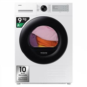 Samsung - Asciugatrice Dv90dg52a0ahet 9kg Classe C-bianco Oblò Nero Display Silve
