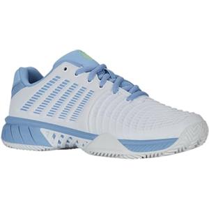 K-Swiss Donna Express Light 3 Tennis Shoe, Wht/Dutch Canal/Green, 39 EU, Wht Dutch Canal Green, 39 EU