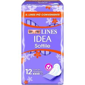 Lines ASSORBENTI LINES IDEA SOTTILE CON ALI RIPIEGATO 6 CONFEZIONI DA 12 PEZZI (6)