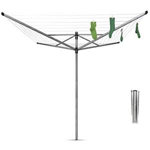 Brabantia Lift-O-Matic Stendibiancheria a Ombrello, Metallic Grey, 50 Metri