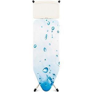 Brabantia - Ironing Board C - XL Iron Rest - Adjustable in Height - Non-Slip Rubber Feet - Cotton Cover with Foam Layer - Foldable XL Unit - Ice Water - 124 x 45cm