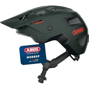 ABUS MoDrop Casco MTB, casco da bicicletta robusto con buona ventilazione per mountain bike, vestibilità personalizzata, per donna e uomo Verde (pine green) L (57-61 cm)