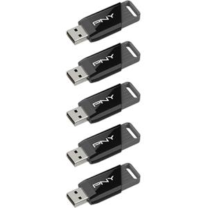 PNY Pack di 5 Unità Flash 32GB Attaché X USB 3.2 Gen 1, chiavetta di prestazioni avanzate fino a 130 MB/s di lettura, memorizzazione e trasferimento dati, portatile, affidabile, durevole, Tipo A