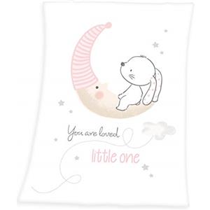 Herding Coperta in Pile per Bambini, Coniglietto, 75 x 100 cm, Poliestere, Bianco