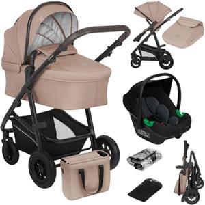 LIONELO Bianka Passeggino Trio 3in1 con Navicella Ovetto, Bambini 0-48 Mesi
