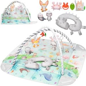 LIONELO Anika Natural Palestrina Neonato in Bambù con 8 Giochi Rimovibili