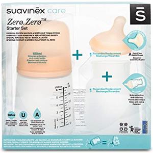 Suavinex, Kit Allattamento Biberon Anticolica, 180 ml, Flusso A