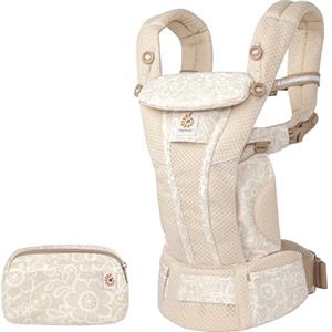 Ergobaby Omni Breeze Marsupio per neonati, 4 posizioni SoftFlex Mesh ergonomico frontale, Cream Flower Lace