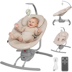 LIONELO Rio Dondolo Elettrico con Schienale Regolabile fino a 9 kg