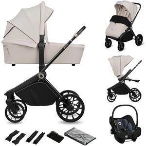 LIONELO Mika Plus Passeggino Trio con Navicella e Seggiolino Auto 0-48 Mesi