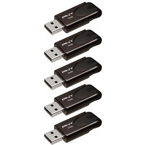 PNY Attaché 4 16GB Pack 5 Chiavetta USB USB 2.0 Nero