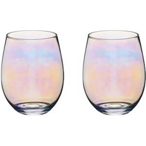Bar Craft BarCraft Set di 2 Bicchieri da Gin, 600 ml - Arcobaleno e Perla