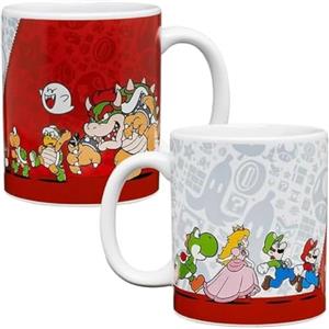Paladone Tazza Caffè Super Mario Tazza Ceramica Ufficiale Nintendo per Fan, Regalo per Gamer e Appassionati di Giochi Retro, 300ml (10 fl oz)