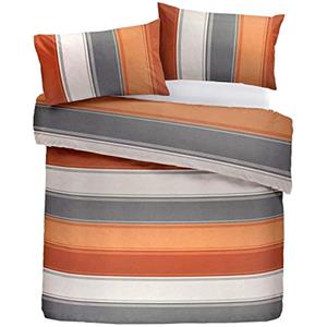 Fusion - Betley - Classic Wide Stripe set copripiumino, singola, spezia